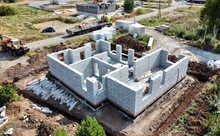 Стены из газоблока D500 толщиной 400 мм ГК Урал-Строй